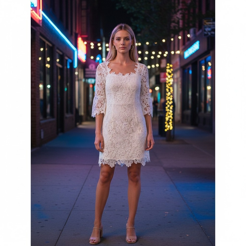 ASTR The Label‎ Ivory Lace Off The Shoulder Mini Dress ACDR94280 XS New